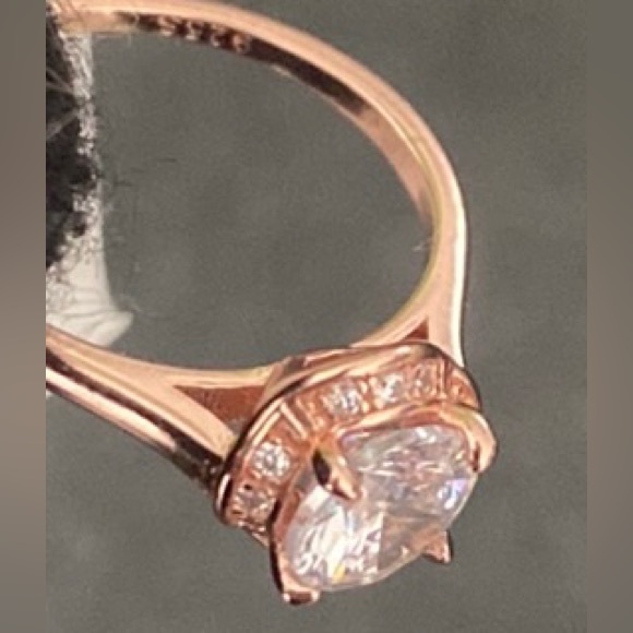 Super Sparkly S925 rose gold ring size 5 - Picture 5 of 10